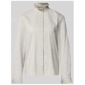 Overhemdblouse met blinde knoopsluiting, model 'Blaer'