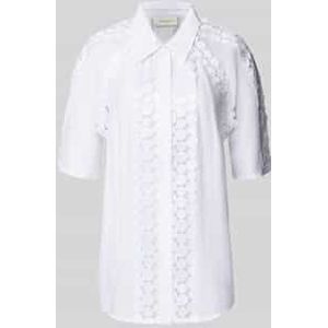 Regular fit blouse met blinde knoopsluiting, model 'MOLLY'