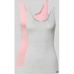 Skiny - Hemd - Zephyrmelange - Katoenmix - Set van 2