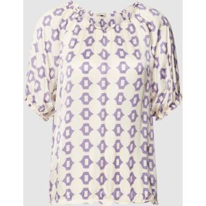 Blouse met all-over motief, model 'sonnit'
