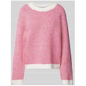 Regular fit gebreide pullover met wol, model 'OLENA'