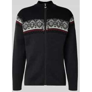 Gebreid jack van wol met opstaande kraag en ritssluiting