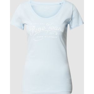 T-shirt met labelprint, model 'MERY'