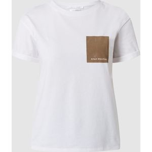 T-shirt met flockprint