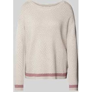 Oversized gebreide pullover met boothals