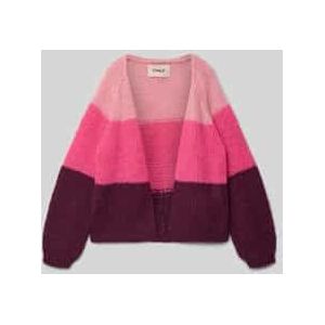 KIDS ONLY - KOGNORDIC LIFE LS OVS STRIPE CARDI KNT - Vest - Sea Pink