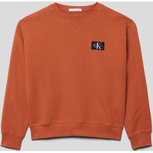 Sweatshirt met labelapplicatie, model 'OTTO'