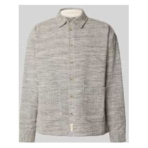 Relaxed fit overhemdjack met structuurmotief