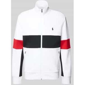 Sweatjack met opstaande kraag en ritszakken