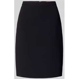 Uitlopende knielange rok met ritssluiting, model 'TONDATA'