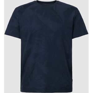 T-shirt met structuurmotief, model 'jaquard'