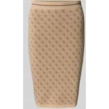 Knielange rok met ribboorden, model 'LISE'