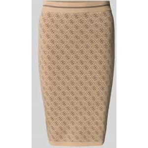 Knielange rok met ribboorden, model 'LISE'