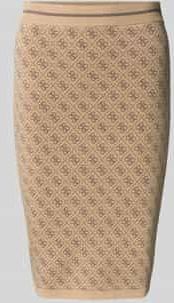 Knielange rok met ribboorden, model 'LISE'