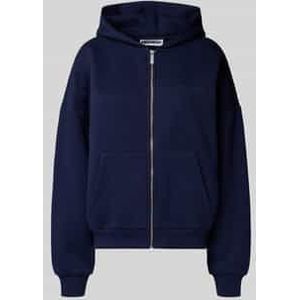 Regular fit sweatjack met kangoeroezak, model 'Basic'