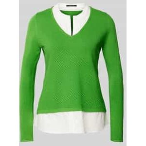 Gebreide pullover met dubbele-laagjeslook