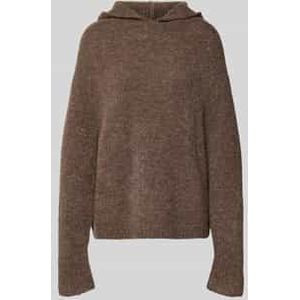 Marc O'Polo - Relaxed-fit - Hoodie - Effen - Gebreide Dameshoodie van Scheerwolmix met Alpaca
