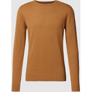 Gebreide pullover met labelstitching, model 'BASIC'