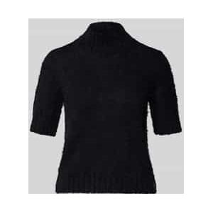 Gebreide pullover met opstaande kraag en 1/2-mouwen