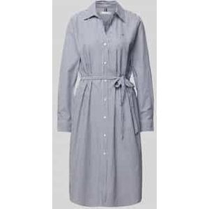 TOMMY HILFIGER - Blousejurk - Marine / Wit - Gevoerde Zoom - Katoen