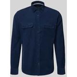 OLYMP - Casual - Overhemd - Marineblauw - Regular Fit