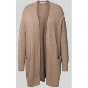 Gebreid jack met opengewerkte voorkant