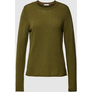 Gebreide pullover met rolzoom