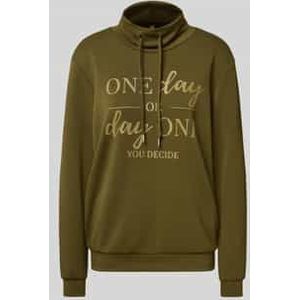 Sweatshirt met opstaande kraag en tunnelkoord, model 'BANU'