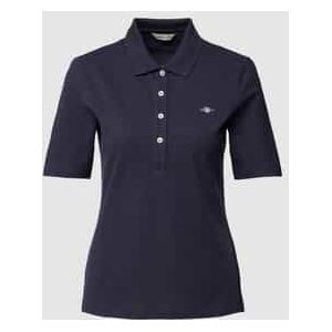 Poloshirt van katoen met labeldetail