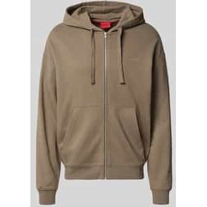 Relaxed fit sweatjack van puur katoen, model 'DAPOZIP'