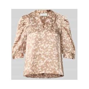 Blouseshirt met V-hals, model 'Roella'