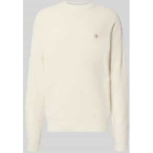 Calvin Klein - LS EZ COTTON WAFFLE CRWNK SWTR - Trui - Tofu - Lange Mouwen