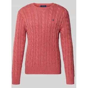 Gebreide pullover met labelstitching