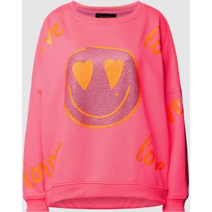 Sweatshirt met motiefprint, model 'LOVE HARDFACE'