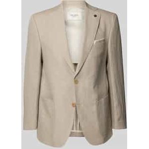 Regular fit 2-knoops colbert van linnen, model 'Tebbo'