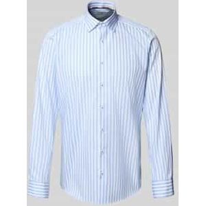 OLYMP - Level 5 - Overhemd - Blauw - Lange Mouwen - Body Fit - New York Kentkraag