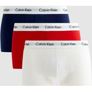 Low rise boxershort met elastische band met logo in een set van 3 stuks