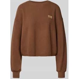 Kort sweatshirt met labelstitching, model 'ETOK'