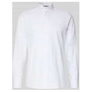 Regular fit zakelijk overhemd met structuurmotief