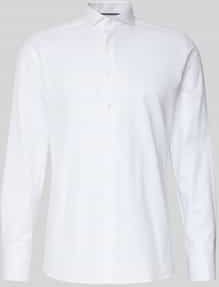 Regular fit zakelijk overhemd met structuurmotief