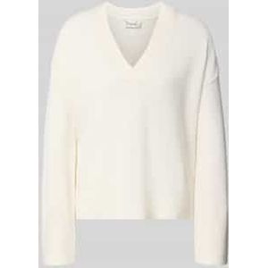 My Essential Wardrobe - Snow White V-Neck Pullover - Wit - Dames