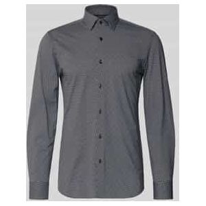 Slim fit vrijetijdsoverhemd met all-over motief, model 'HANK'