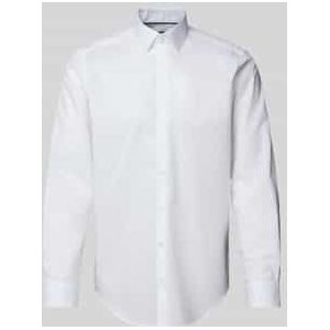 Regular fit zakelijk overhemd van popeline