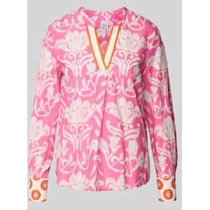 Regular fit blouse met tuniekkraag