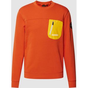 Sweatshirt met labelprint, model 'HURON'