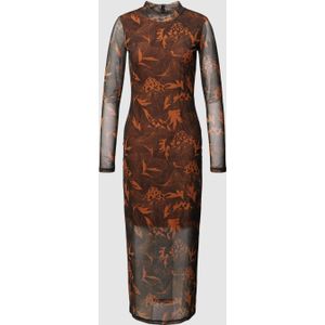 Midi-jurk met all-over print, model 'NASUSI'