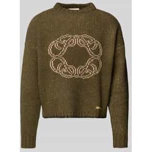Gebreide pullover met ronde hals, model 'Legacy'