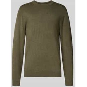 Gebreide pullover met ribboorden