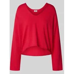 Relaxed fit gebreide pullover met V-hals, model 'SOMAIJA'