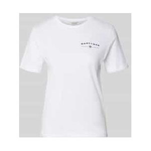 T-shirt met labelprint en ronde hals